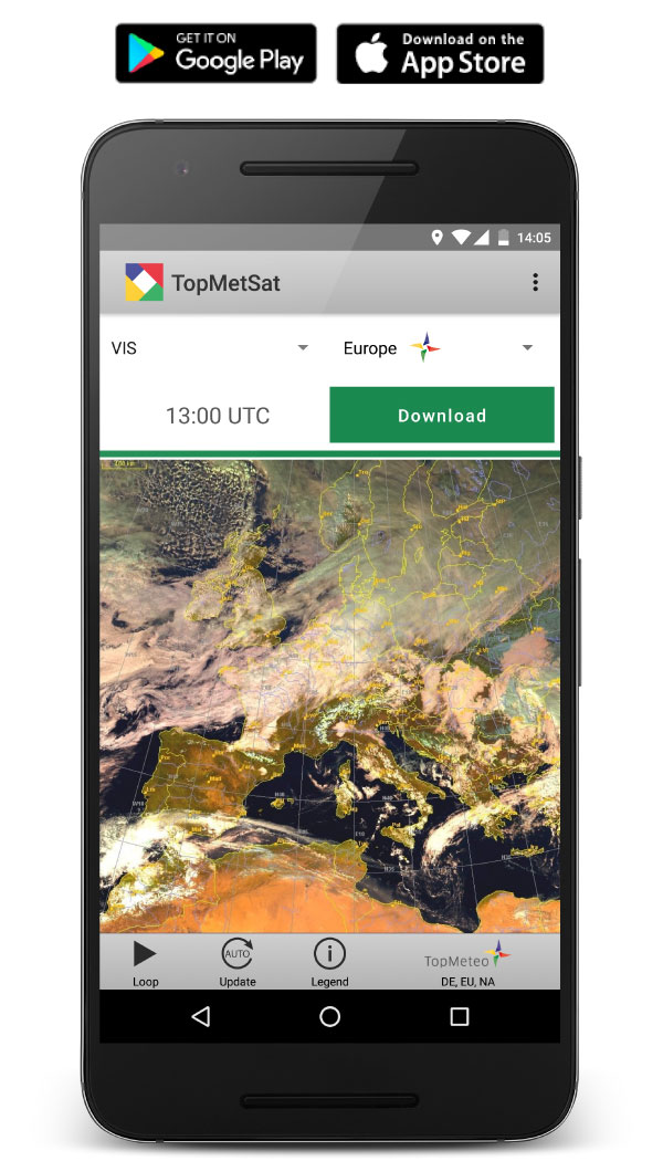 Appli TopMetSat iOS et Android